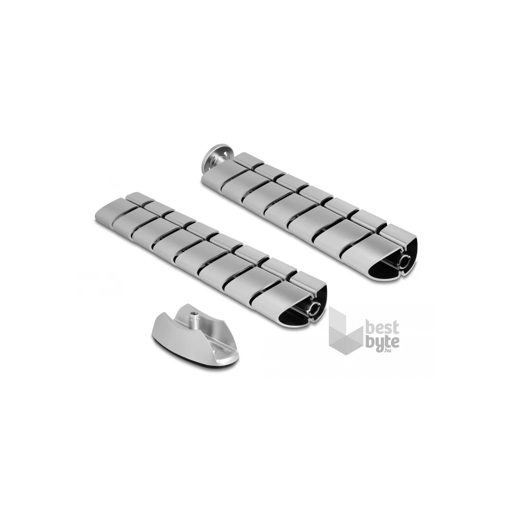 Delock 20796 740x75mm állítható magasságú ezüst asztali kábelcsatorna