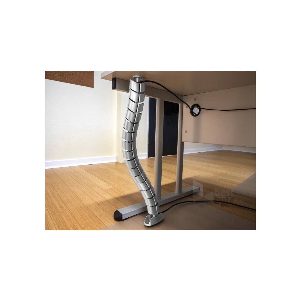 Delock 20796 740x75mm állítható magasságú ezüst asztali kábelcsatorna