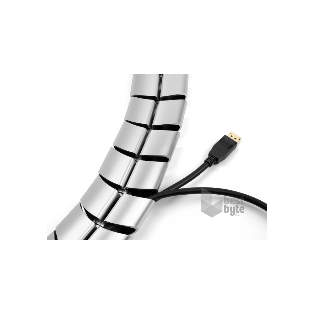 Delock 20802 75x45mm 5db-os ezüst asztali kábelcsatorna kiegészítő elem