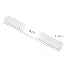 Delock 20818 5mx32mm fehér tépőzáras fonott kábelharisnya
