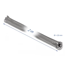 Delock 20830 2mx20mm szürke hőálló zipzáras fonott kábelharisnya