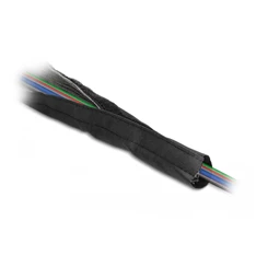 Delock 20842 hőálló EMI Shielding 1mx25mm fekete tépőzáras fonott kábelharisnya
