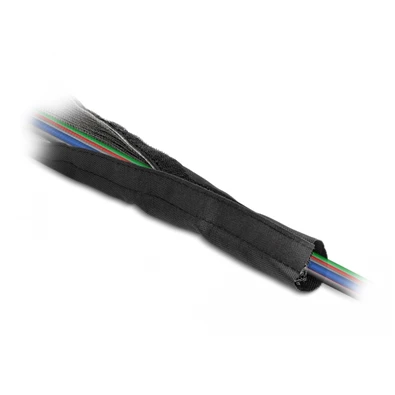 Delock 20842 hőálló EMI Shielding 1mx25mm fekete tépőzáras fonott kábelharisnya
