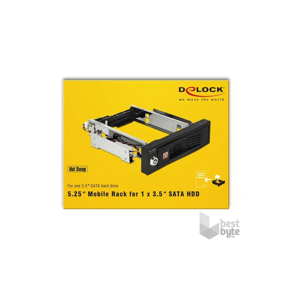 Delock 47191 5.25 Mobil Rack 3.5 SATA HDD-hez