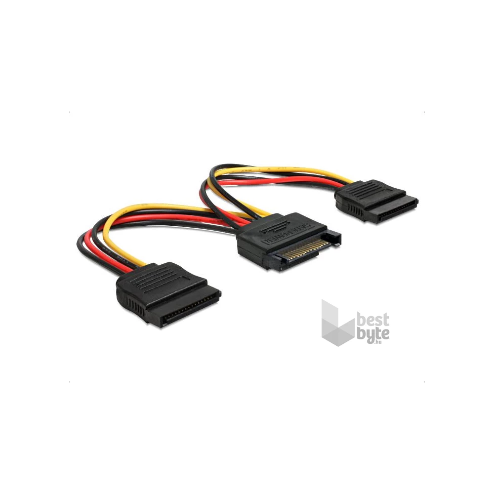 Delock 60105 SATA (15 tűs) >  2db SATA HDD (egyenes) hálózati kábel