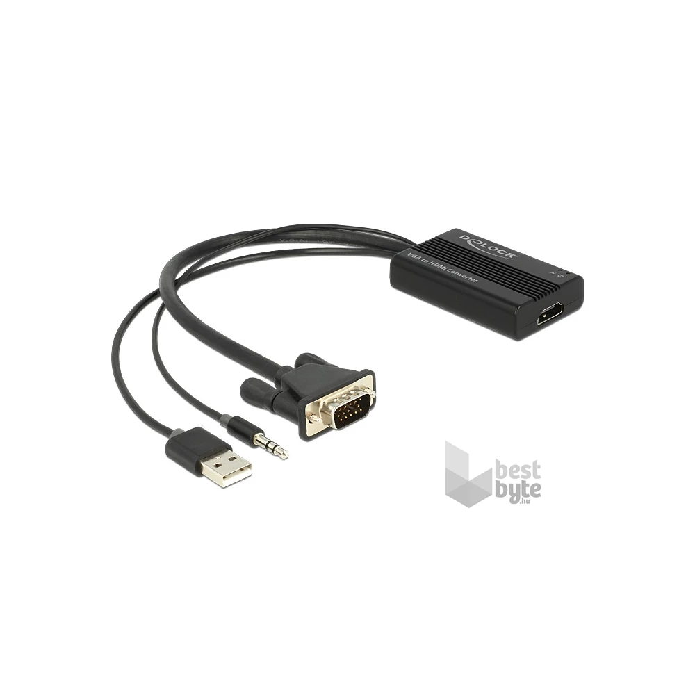 Delock 62597 VGA–HDMI adapter audio funkcióval