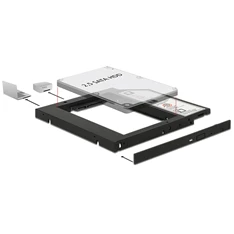 Delock 62669 Slim SATA 5.25" HDD/SSD beépítő-keret 9,5 mm