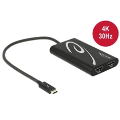 Delock 62707 Thunderbolt™ 3 apa > 2 x HDMI anya 4K 30 Hz adapter