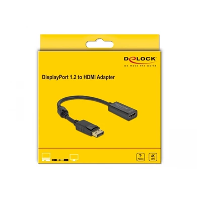 Delock 63559 DisplayPort 1.2 apa - HDMI 4K anya passzív fekete adapter