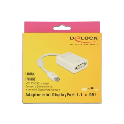 Delock 65129 mini Displayport apa > DVI 24+5 pin anya adapter