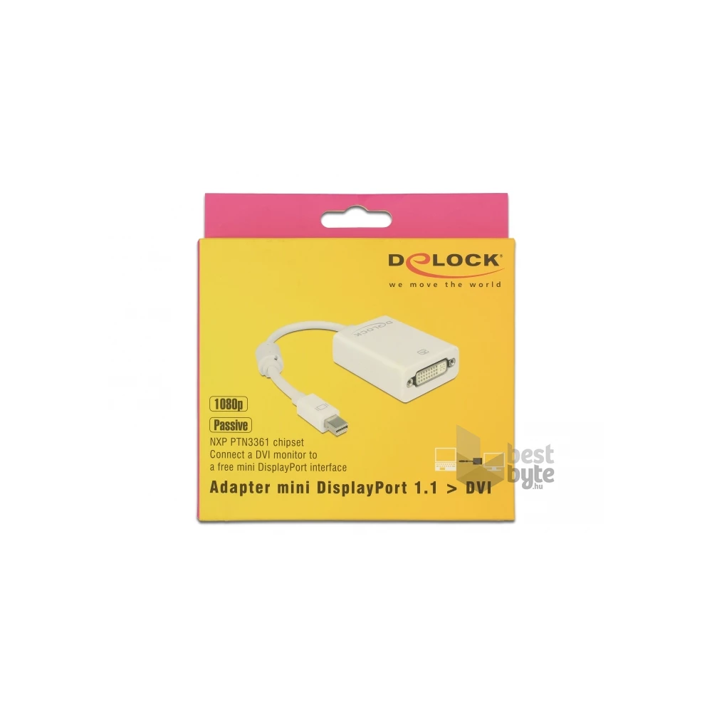 Delock 65129 mini Displayport apa > DVI 24+5 pin anya adapter