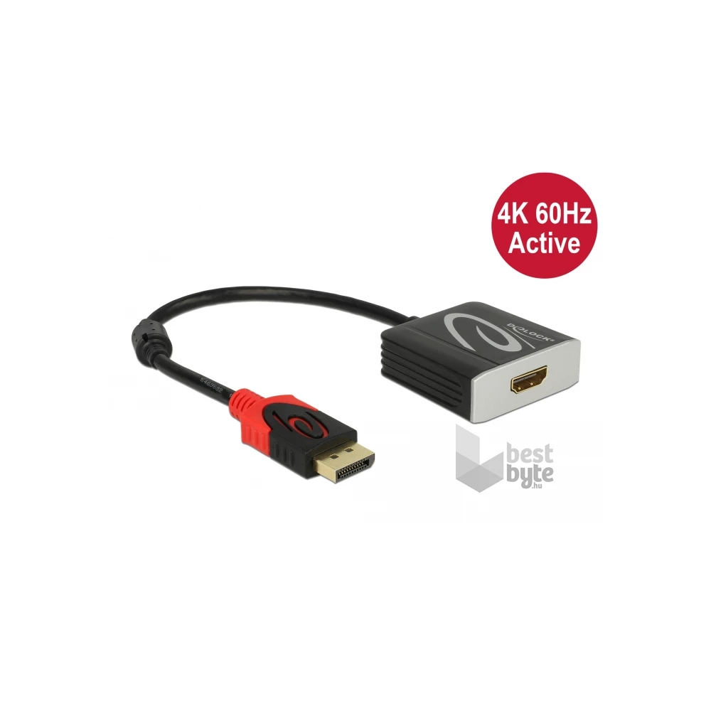 Delock 65207 Aktív DisplayPort 1.4 - HDMI átalakító 4K 60 Hz (HDR)