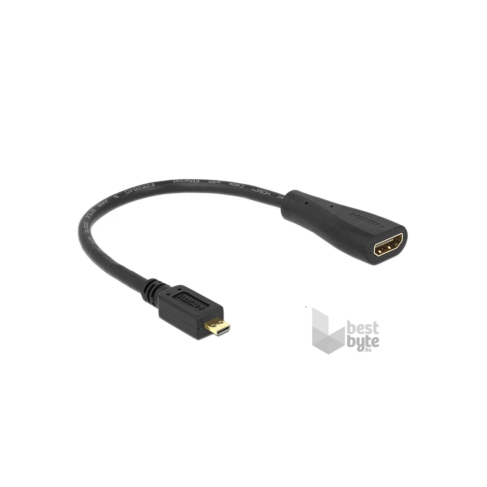 Delock 65391 High Speed HDMI micro D apa > A anya HDMI kábel adapter Ethernettel