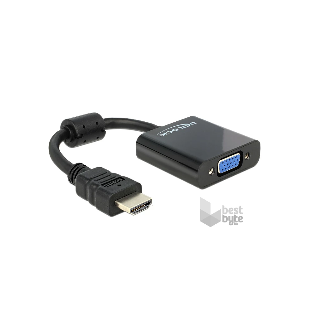 Delock 65512 HDMI apa > VGA anya fekete adapter