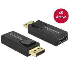 Delock 65573 Displayport 1.2 dugó > HDMI hüvely 4K aktív fekete adapter