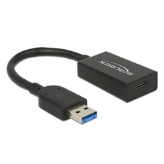 Delock 65698 USB 3.1 Gen 2 A-típusú csatlakozódugó > USB Type-C típusú csatlakozóhüvely aktív átalakító