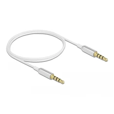Delock 66073 4tűs 3,5mm Jack apa > apa 50cm fehér összekötő kábel