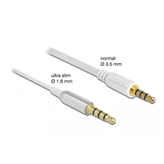 Delock 66073 4tűs 3,5mm Jack apa > apa 50cm fehér összekötő kábel