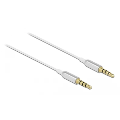 Delock 66073 4tűs 3,5mm Jack apa > apa 50cm fehér összekötő kábel