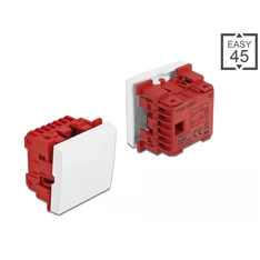 Delock 81360 Easy 45 45x45mm kétpólusú/egyirányú fehér egyes kapcsoló