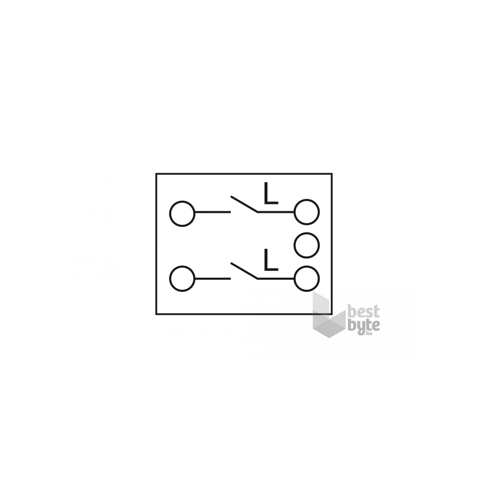 Delock 81360 Easy 45 45x45mm kétpólusú/egyirányú fehér egyes kapcsoló