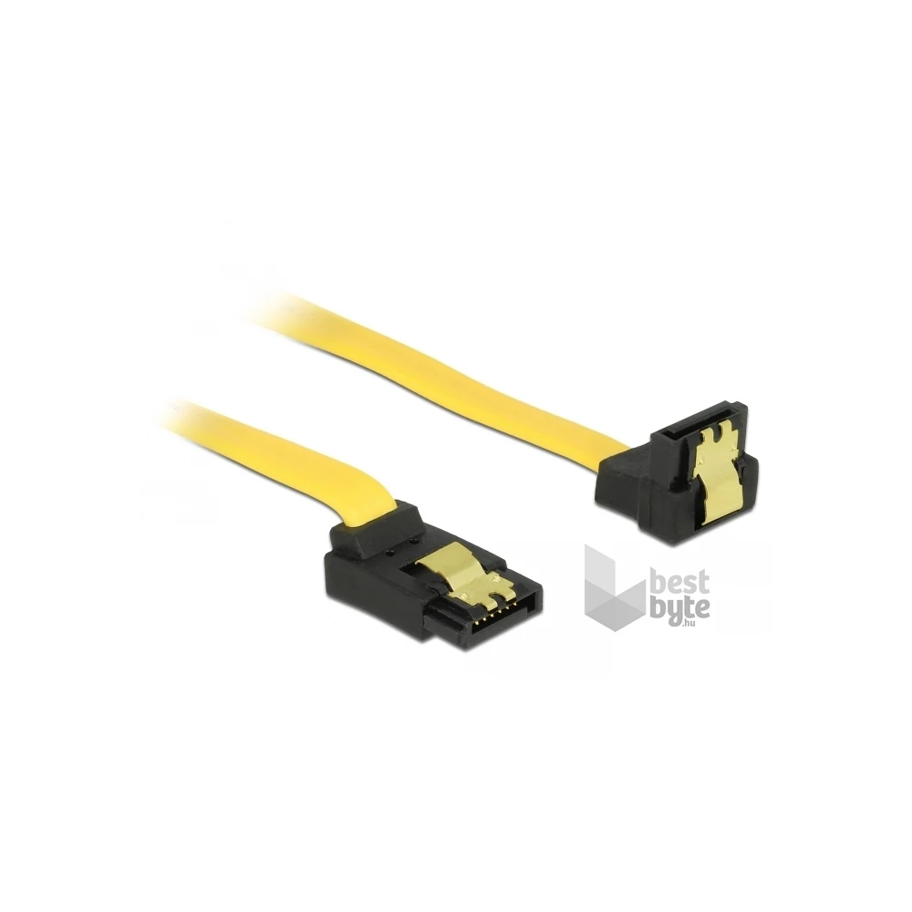 Delock 82820 SATA 6 Gb/s 30cm egyenes/90°-os fém kábel
