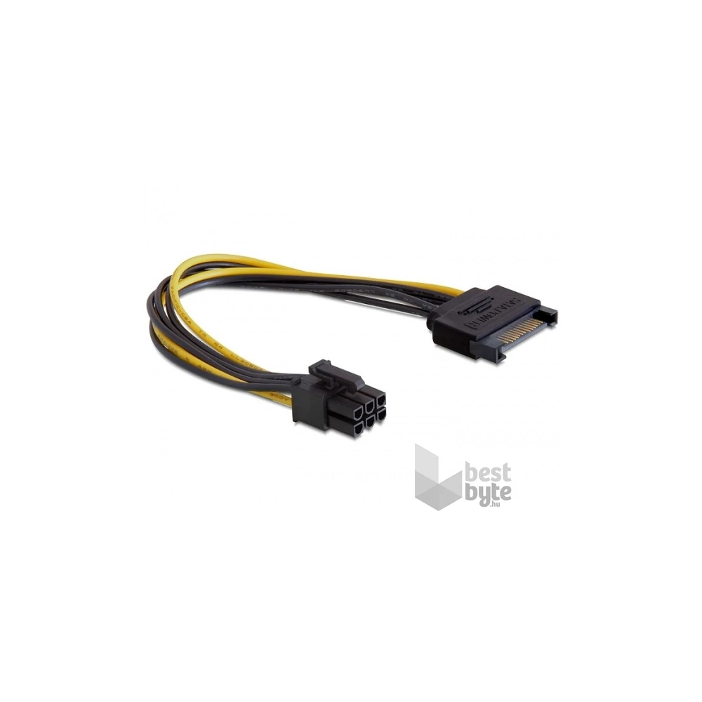 Delock 82924 SATA 15 pin > 6 pin PCI Expressz tápkábel