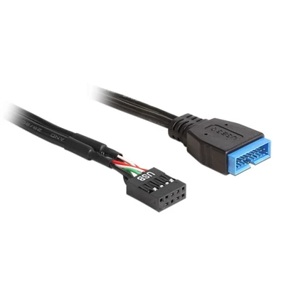 Delock 83281 USB 2.0 pin fejes anya > USB 3.0 pin fejes apa kábel