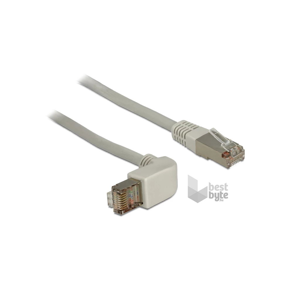 Delock 83524 0,5m RJ45 Cat.6 SSTP szögletes/egyenes kábel