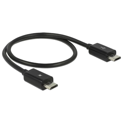 Delock 83570 Micro USB-B - Micro USB-B OTG tápfeszültség-megosztó kábel