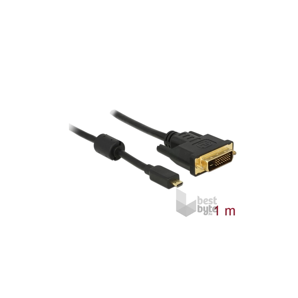 Delock 83585 (micro HDMI -> DVI-D (24+1), apa-apa, 1m) kábel