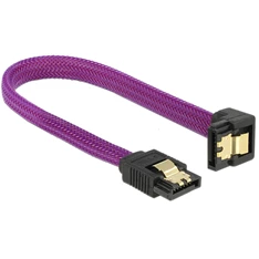 Delock 83694 Premium SATA 6 Gb/s 20cm egyenes/90°-os lila fém kábel
