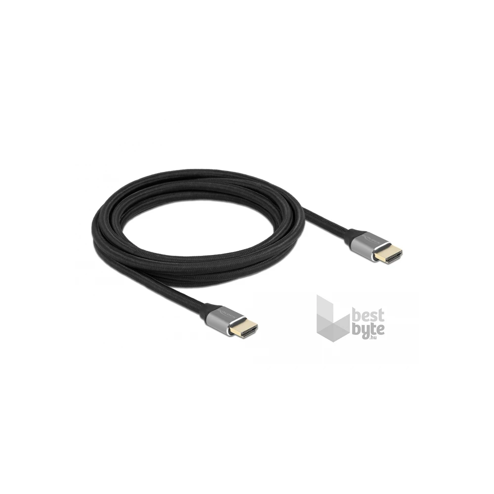 Delock 83997 3m Ultra nagy sebességű HDMI 48Gbps 8K 60Hz szürke kábel