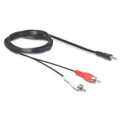 Delock 84212 DC jack 3.5 mm apa > 2 x RCA apa 5 m audio kábel