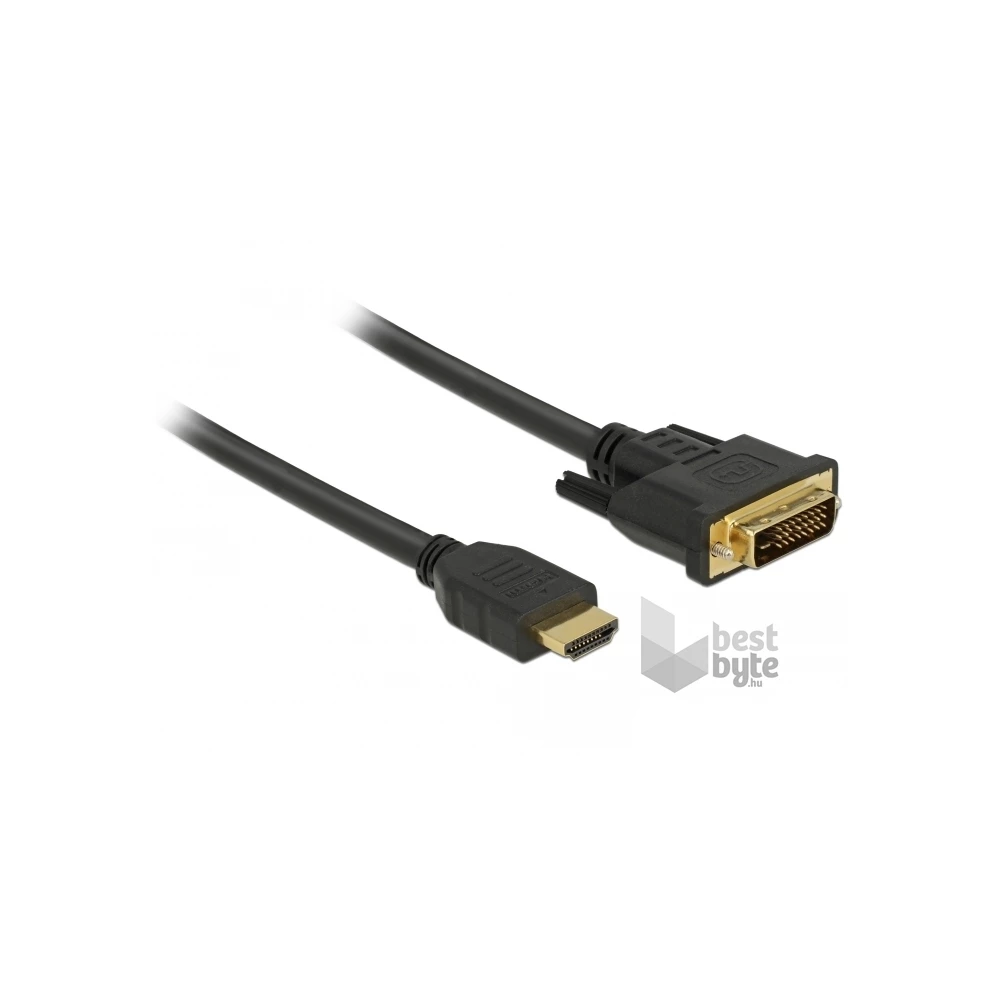 Delock 85654 HDMI - DVI 24+1 kétirányú 2m kábel