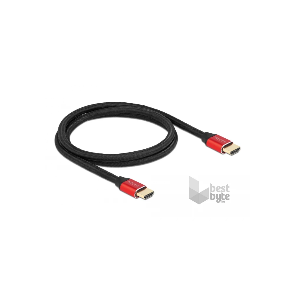Delock 85773 1m Ultra nagy sebességű HDMI 48Gbps 8K 60Hz piros kábel
