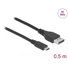 Delock 86037 50cm USB-C - DisplayPort 8K 60Hz kétirányú kábel