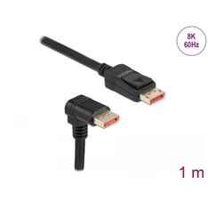 Delock 87050 1m DisplayPort 8K 60Hz apa egyenes - apa 90°-ban lefelé hajlított kábel
