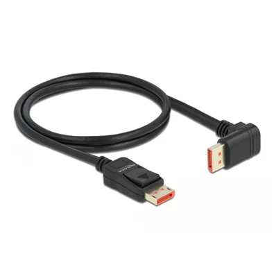 Delock 87050 1m DisplayPort 8K 60Hz apa egyenes - apa 90°-ban lefelé hajlított kábel