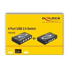 Delock 87634 4 portos manuális USB 2.0 kapcsoló