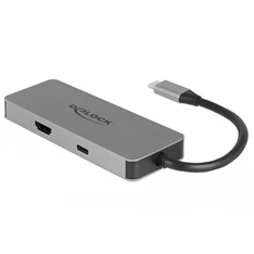 Delock 87743 USB Type-C 4K - HDMI / Hub / SD / PD 2.0 mobil eszközökhöz dokkoló állomás