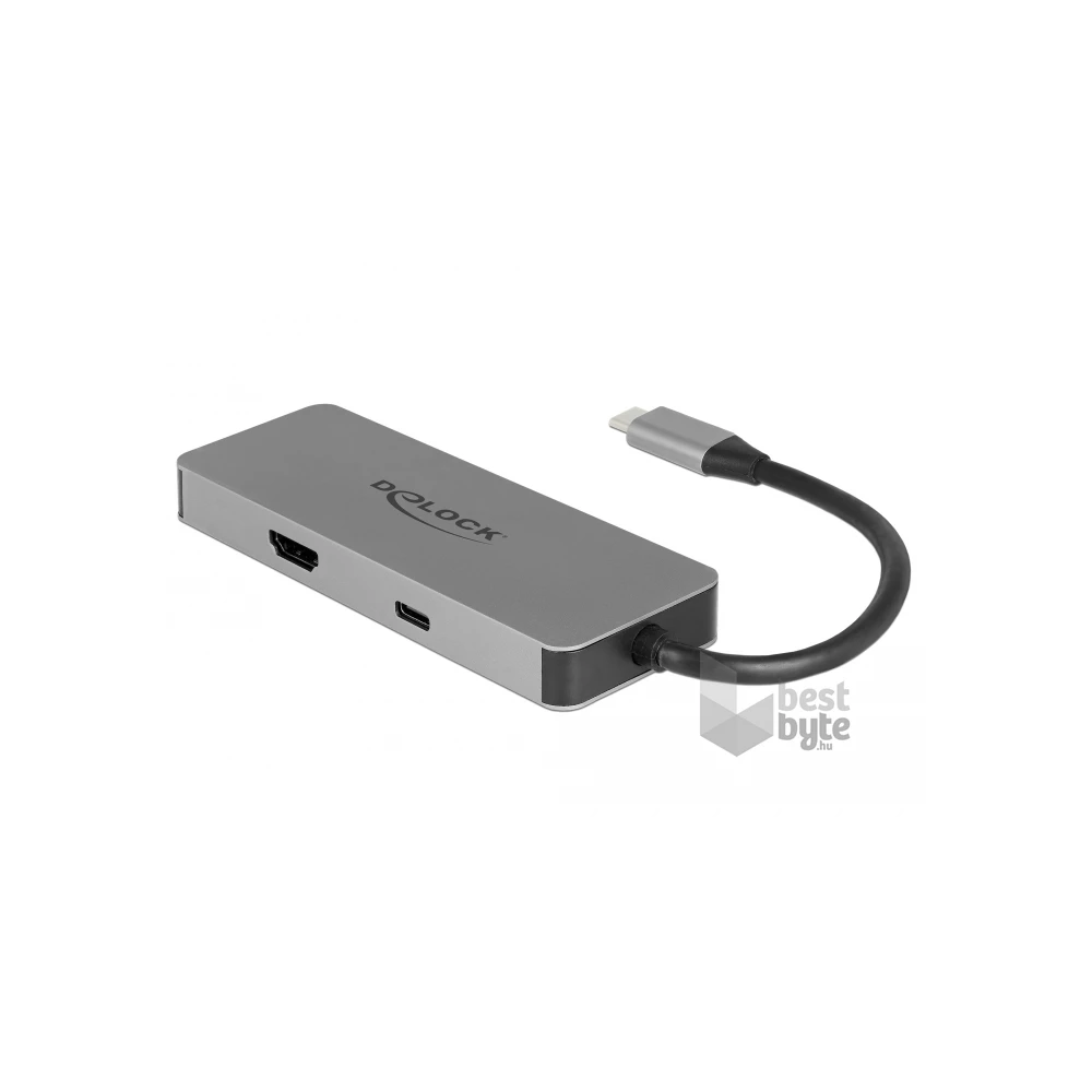 Delock 87743 USB Type-C 4K - HDMI / Hub / SD / PD 2.0 mobil eszközökhöz dokkoló állomás
