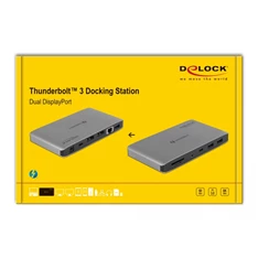 Delock 87777 Thunderbolt3 8K - Dual DisplayPort/USB3.2/LAN/SD/Jack/PD 3.0 dokkoló állomás