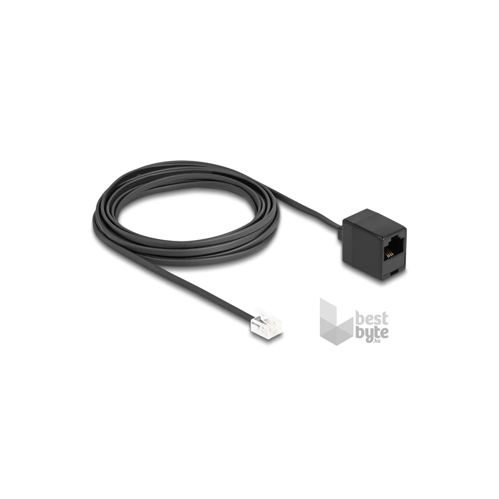 Delock 88095 5m RJ11 apa - RJ45 anya fekete telefon kábel