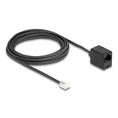 Delock 88095 5m RJ11 apa - RJ45 anya fekete telefon kábel