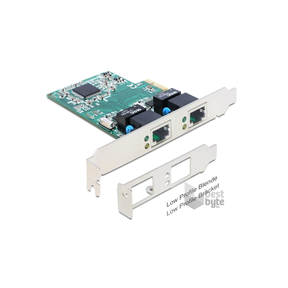 Delock 89358 PCI Express kártya > 2 x Gigabit LAN port bővítő kártya