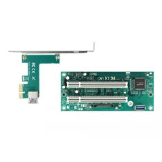 Delock 90066 2xPCI 32 Bit 60cm-es USB kábel csatlakozású PCI Express x1 Riser kártya