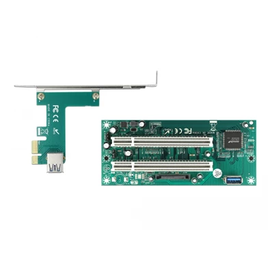 Delock 90066 2xPCI 32 Bit 60cm-es USB kábel csatlakozású PCI Express x1 Riser kártya