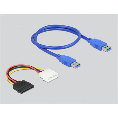 Delock 90066 2xPCI 32 Bit 60cm-es USB kábel csatlakozású PCI Express x1 Riser kártya