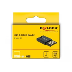 Delock 91603 Micro SD memóriakártyákhoz USB 2.0 kártyaolvasó